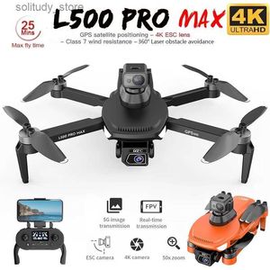 Drones L500 PRO SE MAX Drone 4K professionnel HD double caméra 360 évitement d'obstacles moteur sans brosse G 5G WIFI RC Drone FPV quatre hélicoptères Q240308