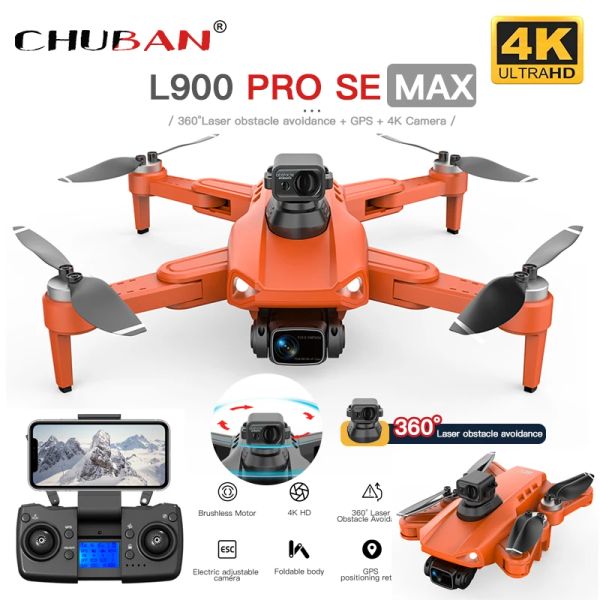 Drones L900 Pro Se Max Drone GPS 4K Professional 5G WiFi FPV Camera 360 ° Évitement d'obstacle Motor sans balais RC Quadcopter Mini Dron Toy