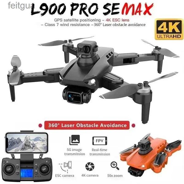 Drones L900 Pro Se max GPS Drone 4K Professional Dual HD Camera 5G FPV 360 Évitement d'obstacle Motor sans balais RC Quadcopter Toy YQ240213