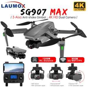 Drones Laumox SG907 Max 4k Dron GPS 5G WiFi Z 3axis Gimbal 25 Minut Lotu Profesjonalne Zdalnie Sterowany Quadcopter Dron Sg906 Pro 2