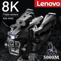 Drones Lenovo Drone K10max 8K Professionnel avec trois caméras Localisation de flux optique intelligent Fourway Obstacle Evitation RC 5000m