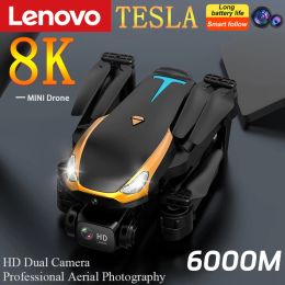 Drones Lenovo Tesla Drone 8K Fotografía aérea profesional HD 520 ° Evite obstáculos Quadcopter Distancia de control remoto de drones 6000m