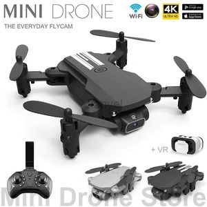 Drones LS-Min Mani Mini Drone VR 4K Fotografía aérea Quadcopter plegable UAV con cámara wifi fpv rc helicópters juguetes retorno gratis 240416