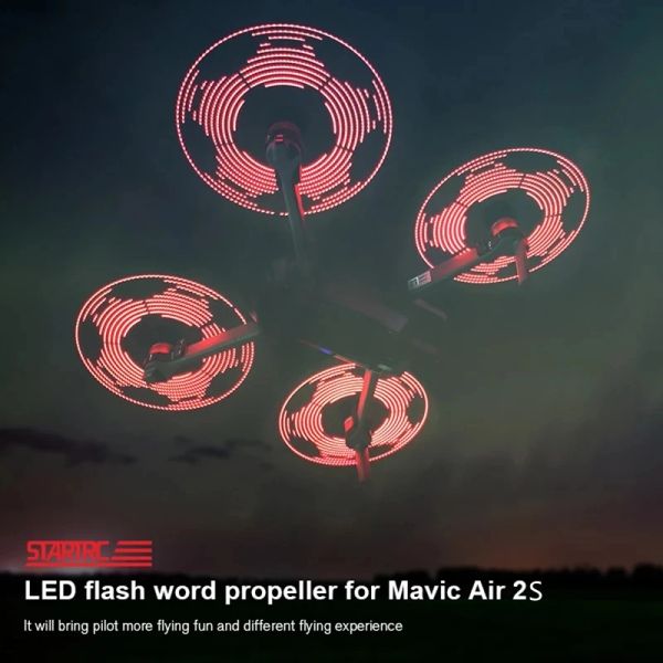 Drones Mavic Air 2s Propeller LED Flash Propulsor Editable Accesorios de expansión recargable para DJI Mavic Air 2S Drone Propeller