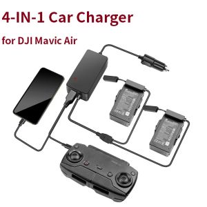 Drones mavic air 4in1 autolader voor dji mavic luchtcamera drone batterij draagbare slimme reislader dubbele output oplaadaccessoires