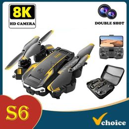 Drones Max professionele UAV 8k S6 HD camera 4K Obstakel vermijden luchtfotografie optische stroom opvouwbare quadcopter drohne ldd240313