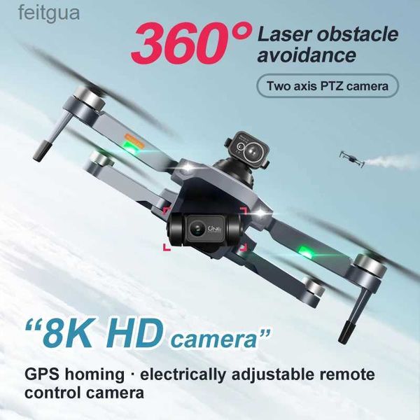 Drones Metal Profesional 5G 8K 5000 metros RG101PRO Sin escobillas Cuatro motores Anti-Ahaking Foto aérea Retorno automático RC Aviones de cuatro ejes YQ240211