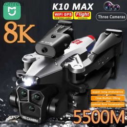 Drones Mijia K10max Drone 8k Profesinal trois caméra grand angle de localisation de flux optique Évitement RC Quadcopter 24313