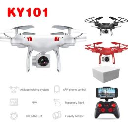 DRONES Mini Dron KY101 DRONE 4K PROFESJONALNA KAMERA POWIETRZNA HD RC FPV Quadcopter UAV Quadcopter Transmisja W Czasie Rzeczywistym