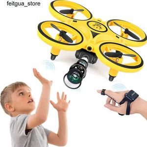 Drones mini rc watch ufo drone watch smart watch télécommande geste de commande aéronef hold 2 contrôleur quatre hélicoptères childrens toy gifts s24513