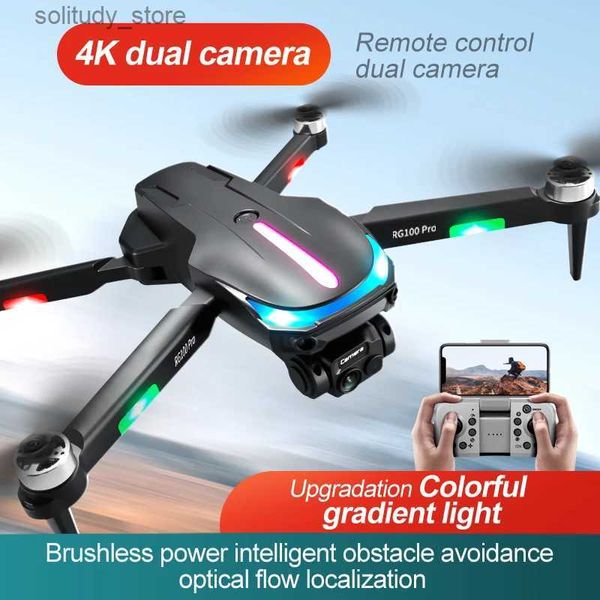 Drones MINIs nouveau drone RG100 PRO 4K/8K photographie aérienne haute définition avec trois doubles caméras évitement d'obstacles pour quatre hélicoptères jouet cadeau 5000M UVA Q240308