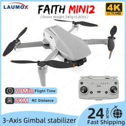 Drones New Cfly Faith Mini2 Drone 4K Professionnel avec caméra HD 4K Drone 3axis Gimbal 240G Motor sans balais pliable RC Quadcopte