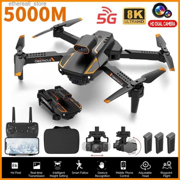 Drones Nouveau Drone S91 8K GPS Profession évitement d'obstacles double caméra RC quadrirotor Dron FPV WIFI gamme télécommande hélicoptère 5000M Q231108