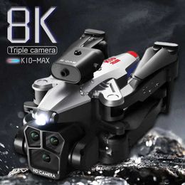 Drones Nouveau K10 max Drone trois caméra 4K professionnel 8K HD caméra évitement d'obstacle photographie aérienne pliable quadrirotor cadeau jouet