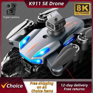 Drones New K911 SE GPS DRONE 8K Évitement d'obstacles professionnels 4k Double Caméra HD 5G Motor sans balais pliable Four Hélicoptère Gift Toy 47