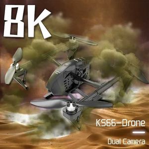 Drones nieuwe KS66 mini drone borstelloze obstakel vermijding optische stroming positie luchtfotografie professional 4k hd dual camera rc dron 240416