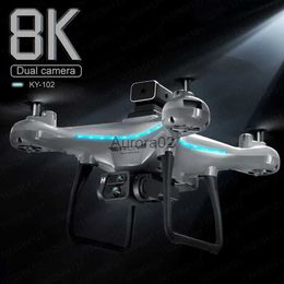 Drones Nuevo KY102 Mini Drone 4K Cámara dual Evitación de obstáculos Posición de flujo óptico Fotografía aérea RC Plegable Quadcopter Juguetes para niños YQ240217