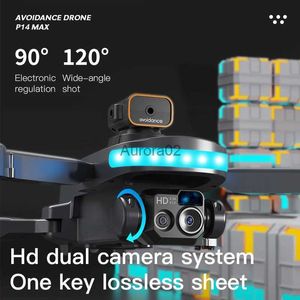 Drones Nouveau P14 Mini Drone 4k professionnel 8K HD caméra évitement d'obstacles photographie aérienne flux optique pliable quadrirotor cadeaux jouets YQ240217