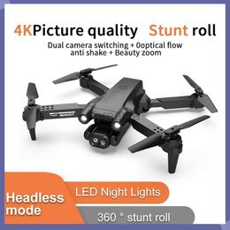 Drones Nouveau Drone RC FPV WIFI grand Angle HD 4K caméra Drone maintien d'altitude évitement d'obstacles quadrirotor pliable jouet enfants ldd240313