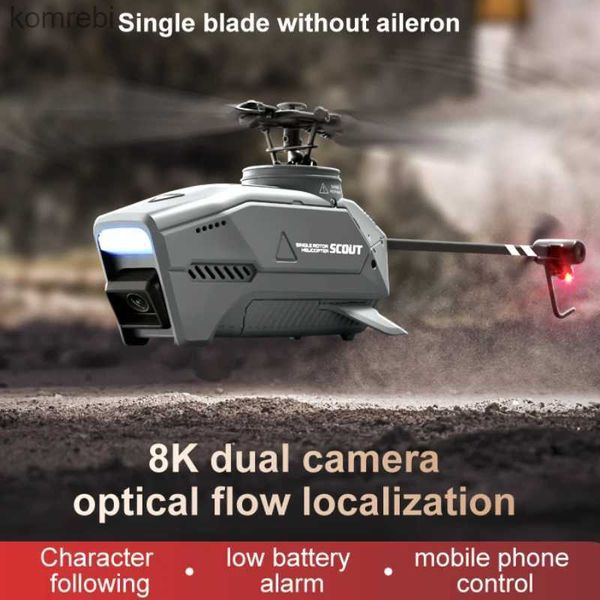 Drones Nouveau RC hélicoptère 8K professionnel HD double caméra télécommande jouet localisation de flux optique quadrirotor RC jouet enfants cadeau 24313