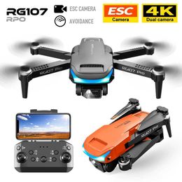Drones nouveaux RG107 Pro Drone ESC 4K Évitement d'obstacles à trois côtés Professionnel Double Caméra HD FPV Photographie aérienne Pliable Quadcoptère 24416