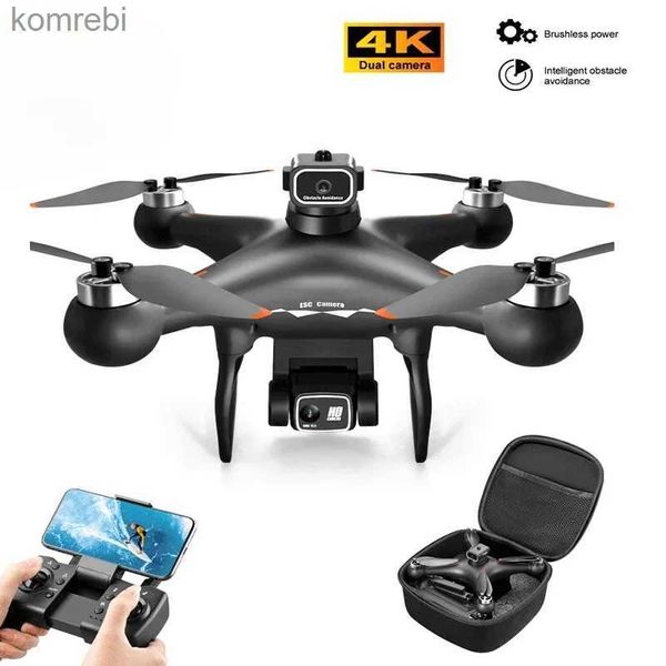 Drones Nouveau S116 MAX RC Drone double caméra 4K quadrirotor professionnel évitement d'obstacles flux optique moteur sans brosse Dron hélicoptère jouet 24313