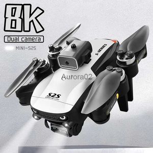 Drones Nouveau S2S Mini Drone 4k professionnel 8K HD caméra évitement d'obstacles photographie aérienne moteur sans brosse pliable quadrirotor enfant jouet YQ240217