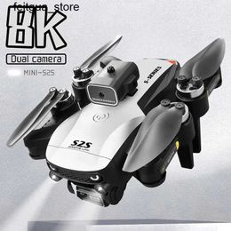 Drones New S2S Mini Drone 4K Professional 8K HD CAME AMISTACE Évitement de l'aviation Photographie Brussless Motor Foldable Four Helicopter Childrens Toys S24513