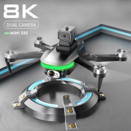 Drones New S5s Mini Drone 4K Professional 8K HD Camera Obstacles Évitement de la photographie aérienne Photographie Brossless Poldable Quadcoptère 1,2 km