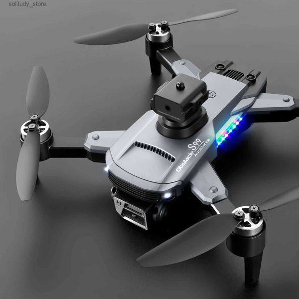 Drones Nouveau S99 Drone longue Distance portée grande batterie Wifi quadrirotor vidéo 8K HD caméra Flash lumière Mini Vs E58 E88 RC Dron Q240308