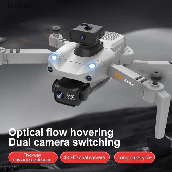 Drones Nueva actualización G5 Max 4K HD Cámara Gesto Disparo Hacer video Flujo óptico Hover Cinco vías Evitación de obstáculos Drone Juguetes Regalos YQ240213