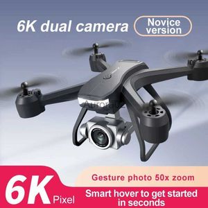 Drones Nouveau V14 photographie aérienne 4K HD double caméra RC Dron Mini Drone enfants jouets pression d'air atterrissage d'urgence YQ240217