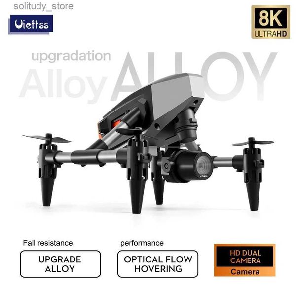 Drones Nouveau drone de construction en alliage XD1 équipé d'une caméra WIFI haute définition professionnelle 8K FPV quatre hélicoptères mini drone hélicoptère à flux optique Q240308