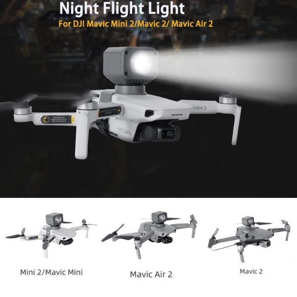 Soporte de luz de vuelo nocturno para drones, foco de montaje, lámpara de Flash para faros delanteros para DJI Mavic Mini 2/SE Mavic 2/Mavic Air 2S, accesorios para drones