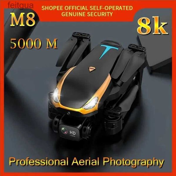 Drones Original M8 Drone 8K HD Cámara dual Profesional 360 Evitar obstáculos Quadcopter Helicóptero de control remoto 5000 metros YQ240213