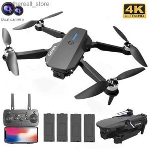 Drones Drone professionnel E88 4k caméra HD grand angle WiFi fpv hauteur tenir pliable RC quadrotor hélicoptère jouets pour enfants sans caméra Q231108