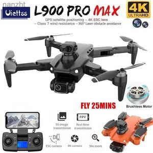 Drones Professional L900 Pro Max Drone G Dual 4K WiFi FPV Camera Obstacle évitement Motor sans brosse RC Four Helicopter Mini Drone Toy WX