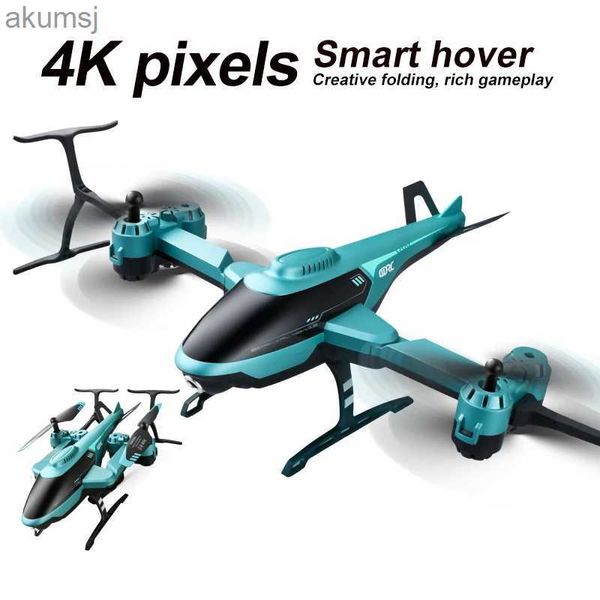 Drones Professionnel V10 avion de chasse RC Mini Drone 4K HD caméra FPV Drones hélicoptères quadrirotor jouets télécommande Smart Hover jouet YQ240129