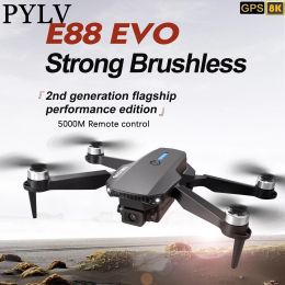 Drones Pylv New E88 Evo RC Drone sans balais Motor un véhicule aérien sans pilote est livré avec une fonction de positionnement de flux optique cadeau