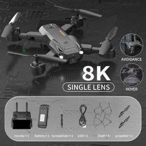 Drones Q6 5G Wifi 8K Détecteur Hd Double Caméra FPV Rc Spy Drone G Flux Optique Étanche Pliant Quadcopter Distance 5000M Cadeau UAV Avion Jouet Chine Droni Q240308