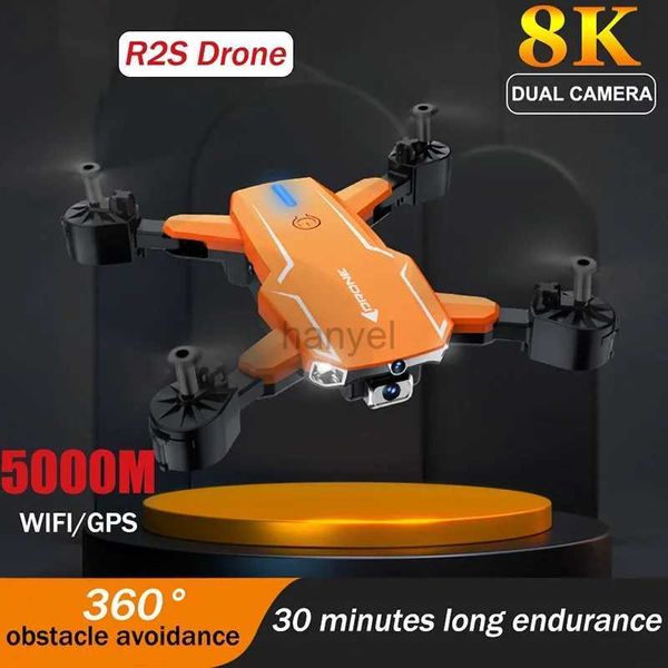 Drones R2S Drone 8K Camera Profesional Photography Aircraft Mini RC Plane Obstacle Evitive Drone para adultos y niños 240416