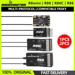 Drones Radiomaster V2 Récepteur R8MINI R88 R86C R86 V2.0 6CH / 8CH 2,4 GHz RX Récepteur SBUS RSSI pour FRSKY D8 D16 TX16S SE RC FPV Drones