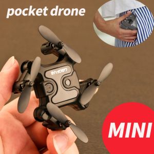 Drones rc poche mini drone 4k hd pliant wifi télécommande aéronef photographie aterial hauteur fixe quadcoptère hélicoptère hommes toys