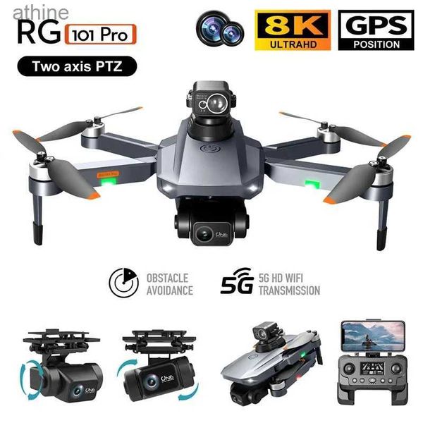 Drones RG101 PRO GPS Drone 4K HD double caméra photographie aérienne professionnelle UAV RC 5G FPV Image en temps réel quadrirotor sans brosse YQ240129