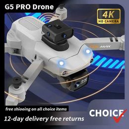 Drones rnabau g5 g sin escobillas Drone Professional HD ESC 4K Evitación de cámara dual Flujo óptico Posicionamiento Racing Drone Drone Regalo WX