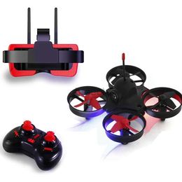 Drones RTF Micro FPV RC Quadcopter met 5.8G S2 800TVL 40CH camera / LS-VR009 FPV-bril VR-headset Helikopter Drone ldd240313