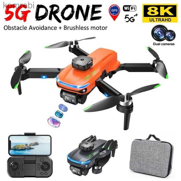 Drones S118 Drone professionnel 8K ESC Drone avec double caméra moteur sans brosse évitement d'obstacle pliable RC quadrirotor jouets 24313