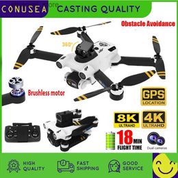 Drones S136 Pro Ultra 8K 4K caméra Drone Gps Drones Hd double caméra professionnel quadrirotor sans brosse hélicoptère évitement d'obstacles Dron Q231108