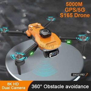 DRONES S165 DRONE 8K 5G GPS GPS PLACIER PLIMINATION HD Photographie aérienne à quatre rotors Hélicoptère Évitement des obstacles Toys RC Distance 5000m 24416