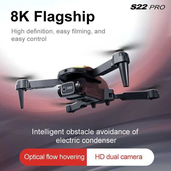 Drones S22 Drone sans brosse professionnel 4K GPS WIFI évitement d'obstacle pliant Rc Quadcopter enfant Dron livraison gratuite